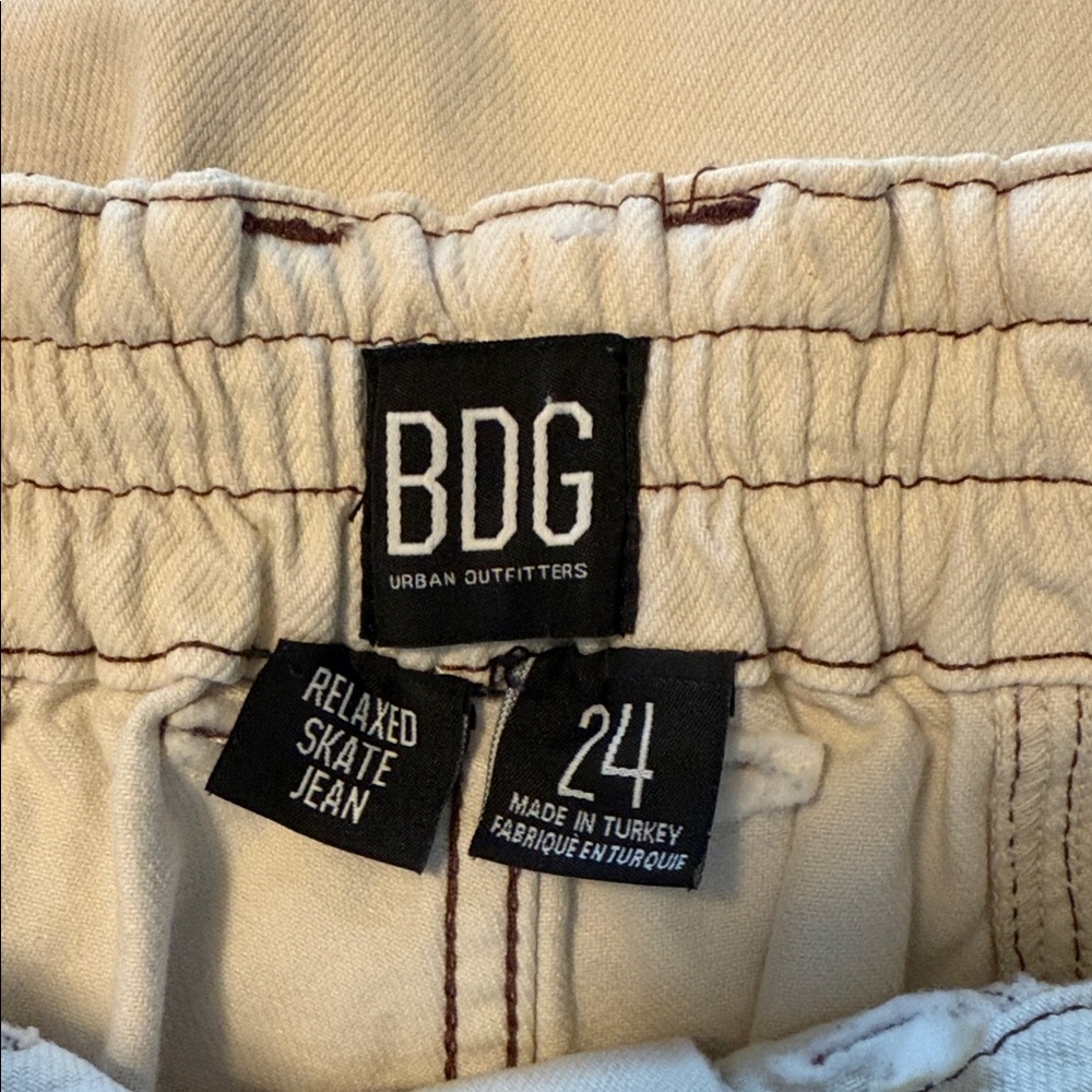 BDG Women’s Off White Relaxed Skate Jean Size 24 - Picture 10 of 10